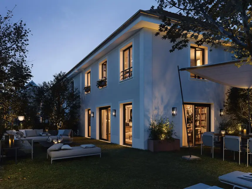 Maison neuve de nuit - Investissement immobilier
